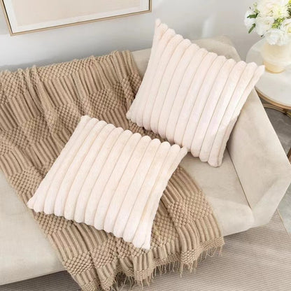 Pluche Kussenhoes – Zachte Imitatiebont Kussenhoes voor Bank & Bed