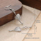 Bohemian Heart-Shaped Leaf Dangle Earrings