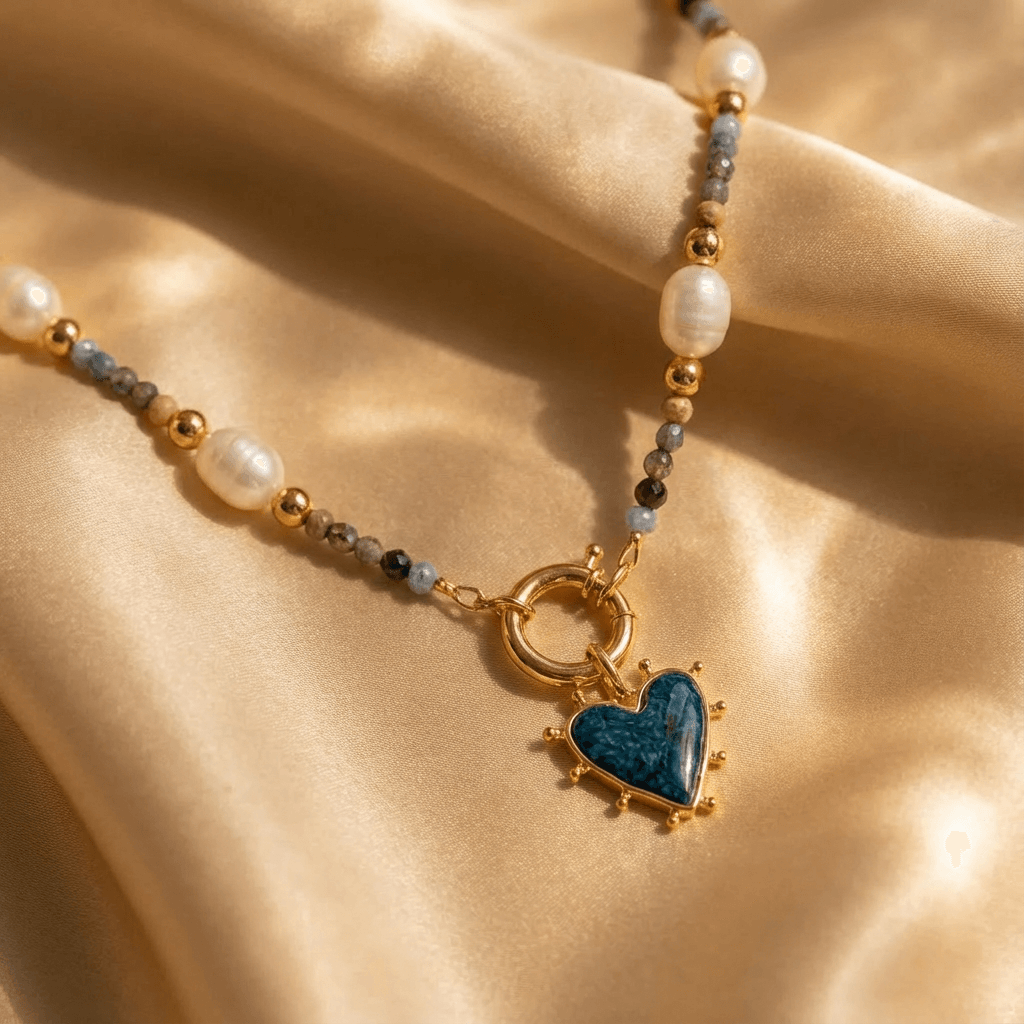 Handcrafted Bohemian Colourful Heart Necklace