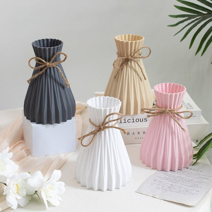 Nordic Style Plastic Decorative Vase – Break-Resistant, Lightweight, Multiple Colours