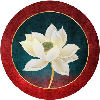 Cartoon Print Round Plush Area Rug – Cashmere-Feel, Thick Pile, Children and Adults