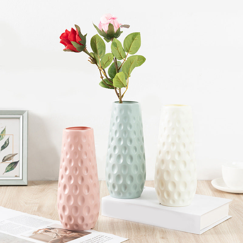 Nordic Style Plastic Decorative Vase – Break-Resistant, Lightweight, Multiple Colours