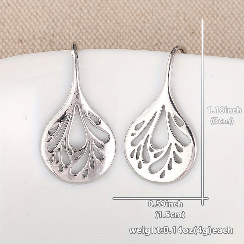 Handcrafted Teardrop Filigree Drop Earrings