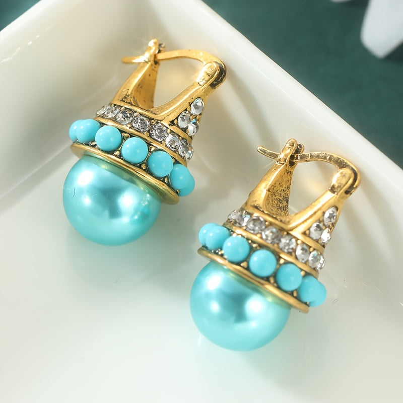 Bohemian Crown Hoop Gold-Plated Earrings