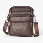Men's Vertical Multifunctional Leather Crossbody Bag