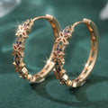 Bohemian Multicolour Zirconia Floral Butterfly Earrings