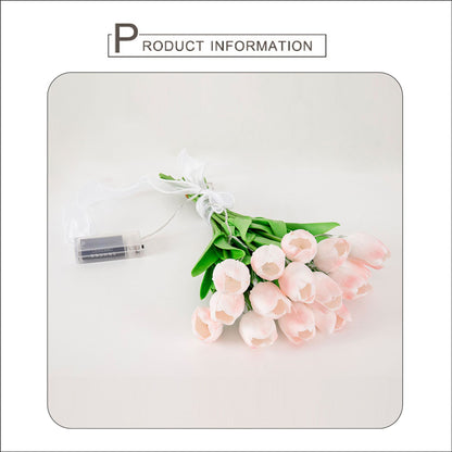 LED Tulip Flower Lights – Battery Decorative Bouquet String Light for Weddings & Parties
