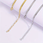Stainless Steel Snake Chain Necklace in Three Lengths