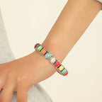 Vintage-Style Multi-Stone Turquoise-Look Cuff Bracelet