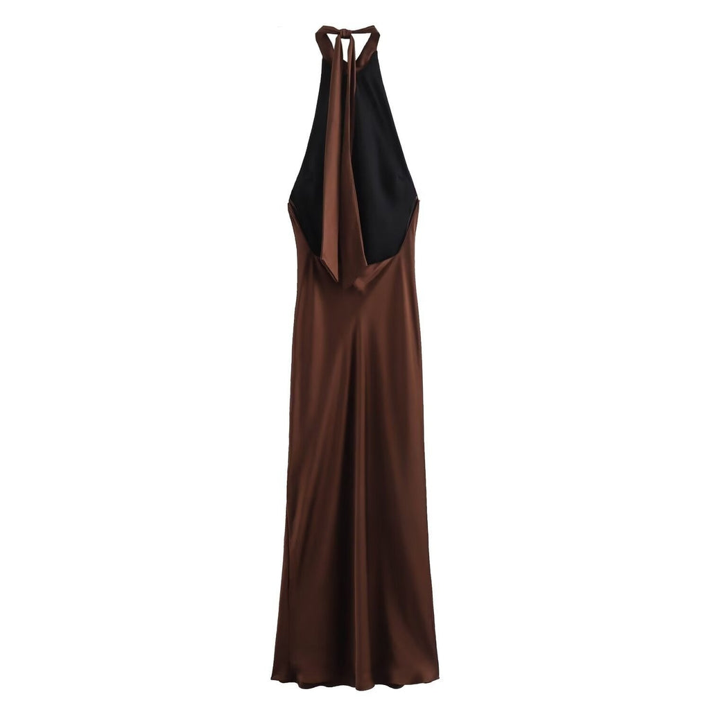 Halter Neck Relaxed Flowing Maxi Dress