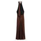 Halter Neck Relaxed Flowing Maxi Dress