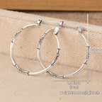 Vintage-Style Artisan Floral Hoop Earrings
