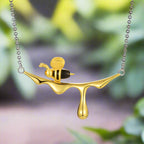 Dripping Honey and Bee Necklace