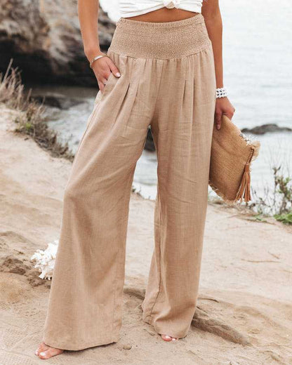 Susan | Flowing Beach Pants with Wide Legs