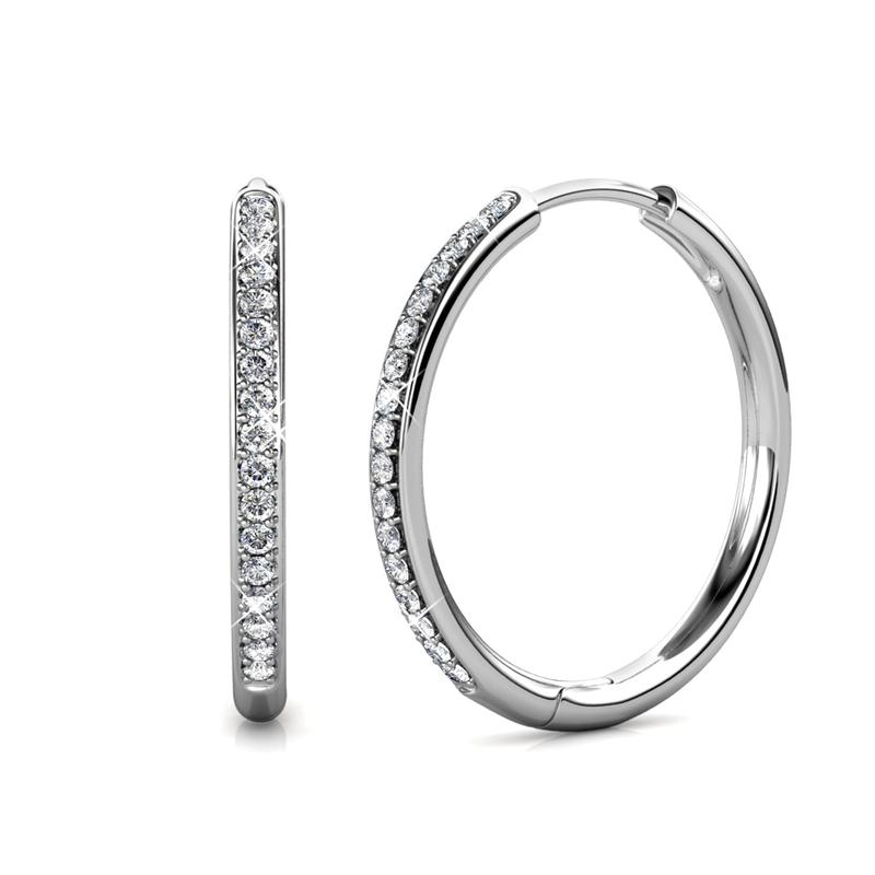 Pavé Earrings in Three Metal Tones