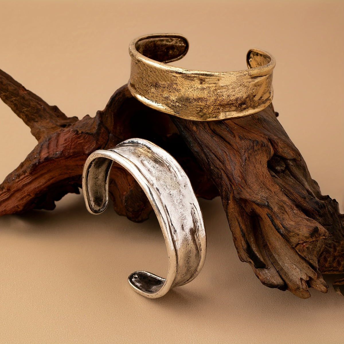 Vintage-Style Minimalist Wide Cuff Bracelet