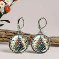 Vintage-Style Christmas Tree Earrings