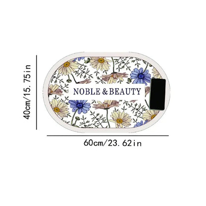 Floral Diatom Mud Bathroom Mat – Non-Slip, Decorative, 40x60cm