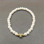 Armband met hart en initiaal van A tot Z