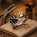 Adjustable Paw Print Ring