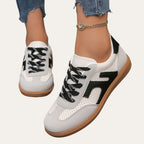 Perforated Panel Lace-Up Trainers