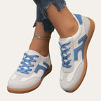 Perforated Panel Lace-Up Trainers