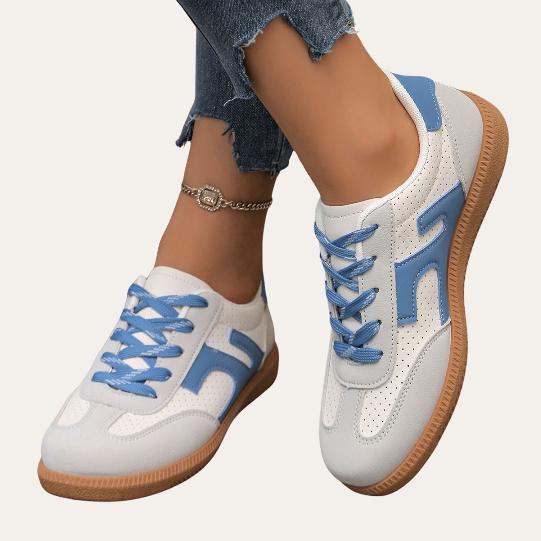 Perforated Panel Lace-Up Trainers