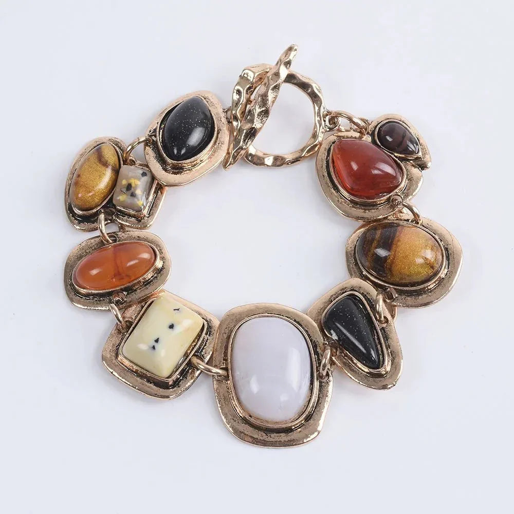Bohemian Beaded Charm Bracelet with Mixed Detail