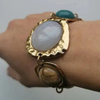 Bohemian Beaded Charm Bracelet with Mixed Detail
