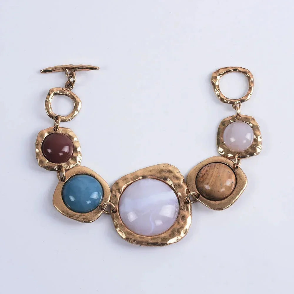Bohemian Beaded Charm Bracelet with Mixed Detail