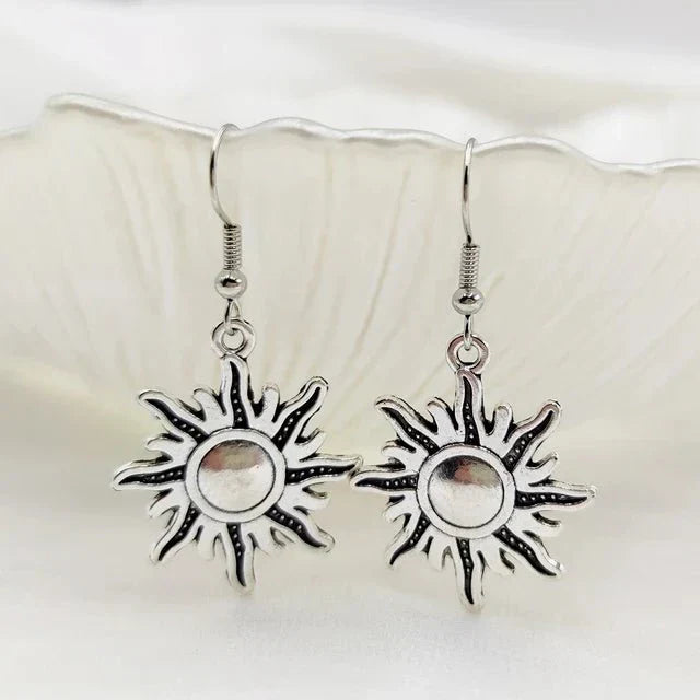 Mushroom Drop Earrings with Bohemian Detailing