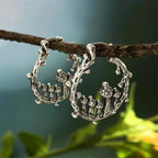 Mushroom Drop Earrings with Bohemian Detailing