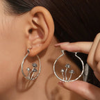 Mushroom Drop Earrings with Bohemian Detailing