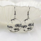 Mushroom Drop Earrings with Bohemian Detailing