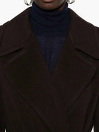 Slim-Fit Twill Coat with a Turn-Down Lapel and Tie Belt