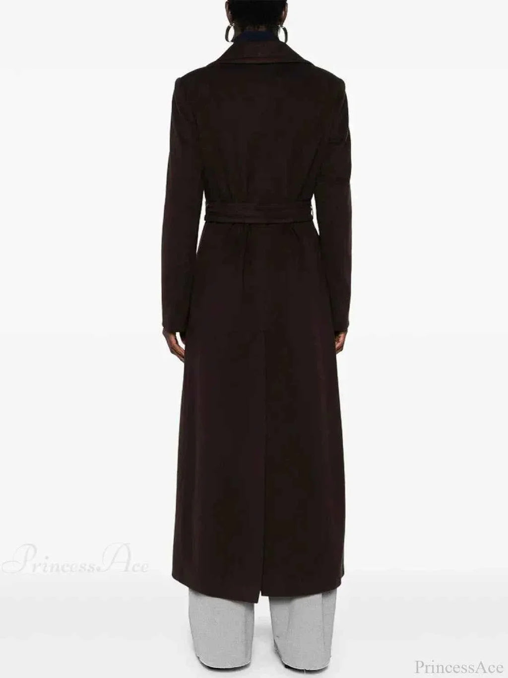 Slim-Fit Twill Coat with a Turn-Down Lapel and Tie Belt