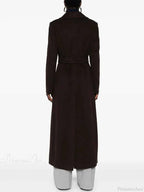 Slim-Fit Twill Coat with a Turn-Down Lapel and Tie Belt
