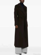 Slim-Fit Twill Coat with a Turn-Down Lapel and Tie Belt