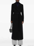 Slim-Fit Twill Coat with a Turn-Down Lapel and Tie Belt