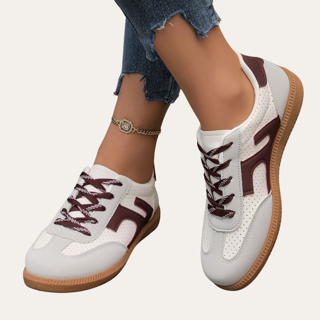 Perforated Panel Lace-Up Trainers