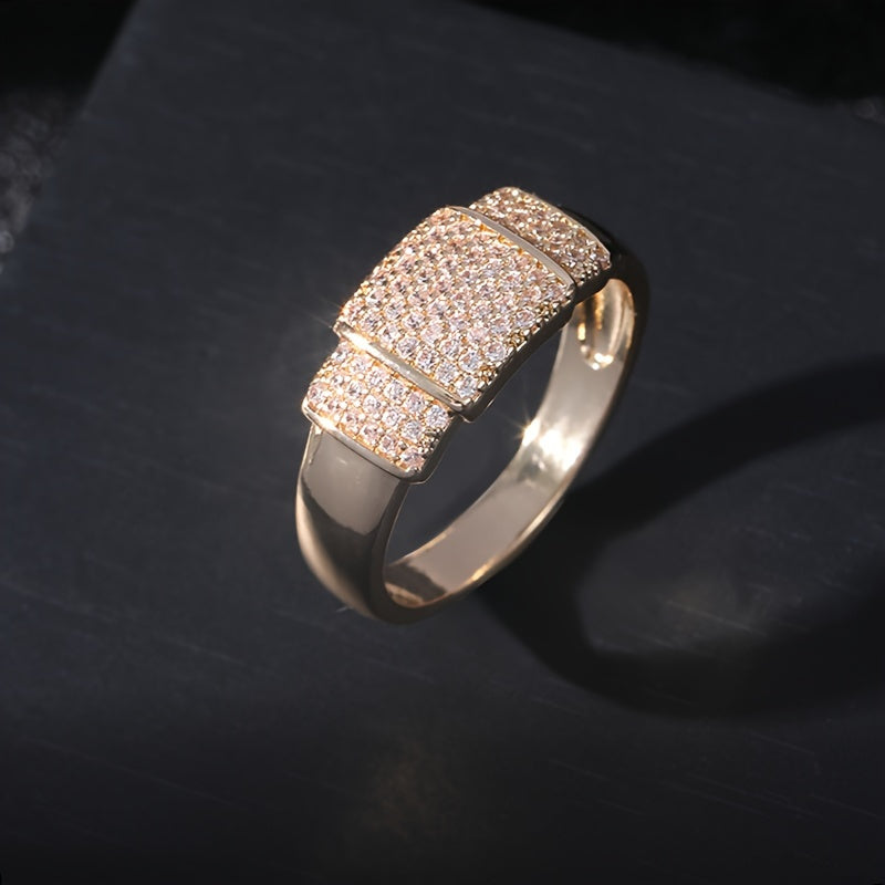 Cubic Zirconia Gold-Plated Ring