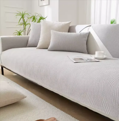Anti-Slip Sofa Cover – Soft Chenille Couch Slipcover & Protector