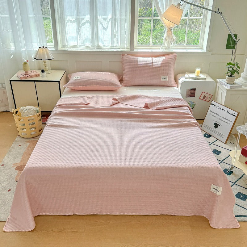Cooling Summer Blanket Set – Double-Sided Ice Silk Throw with Pillowcases