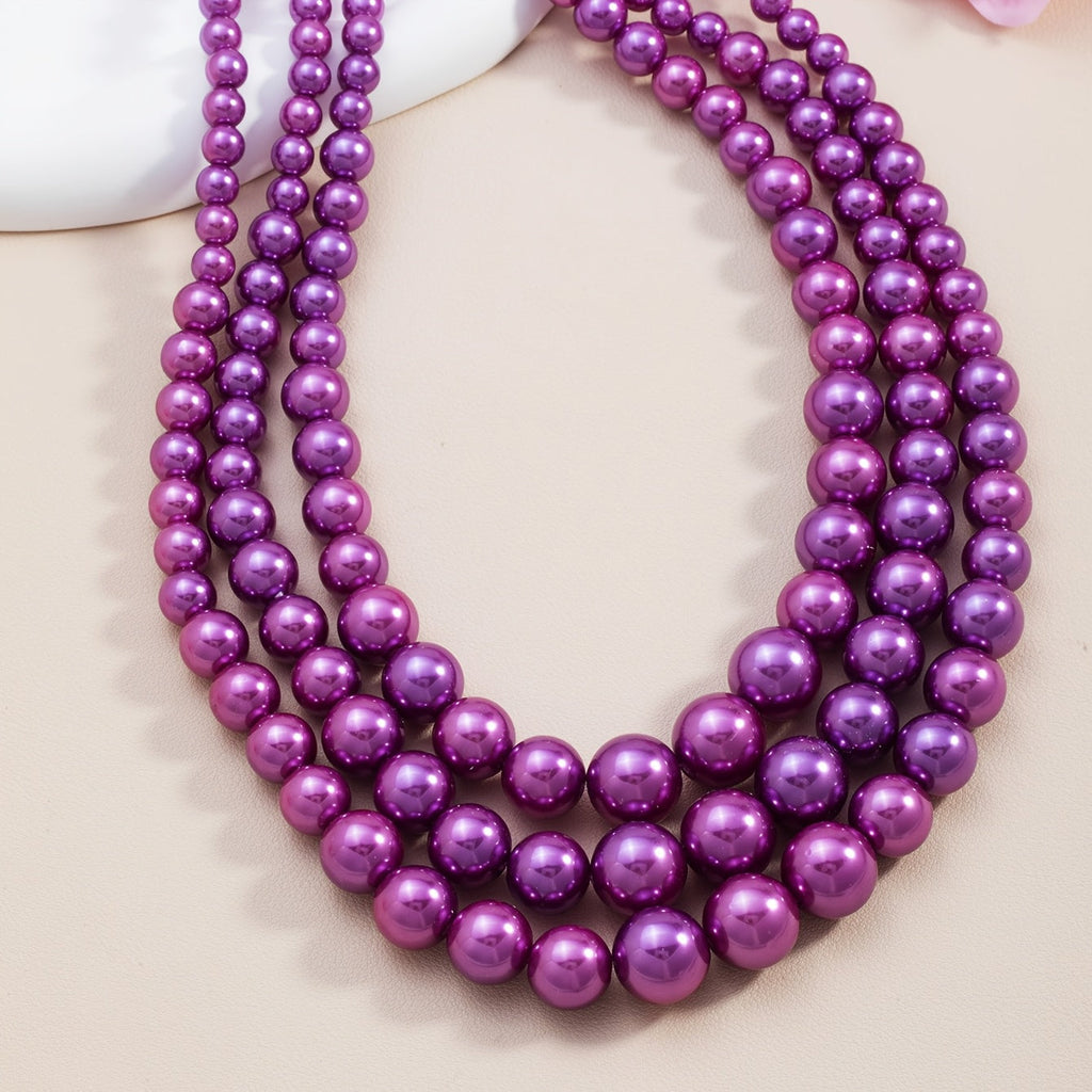 Vintage Layered Pearl Choker Necklace