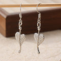 Bohemian Heart-Shaped Leaf Dangle Earrings