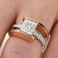 Vintage-Style Zirconia Square Ring