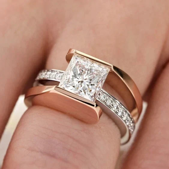 Vintage-Style Zirconia Square Ring