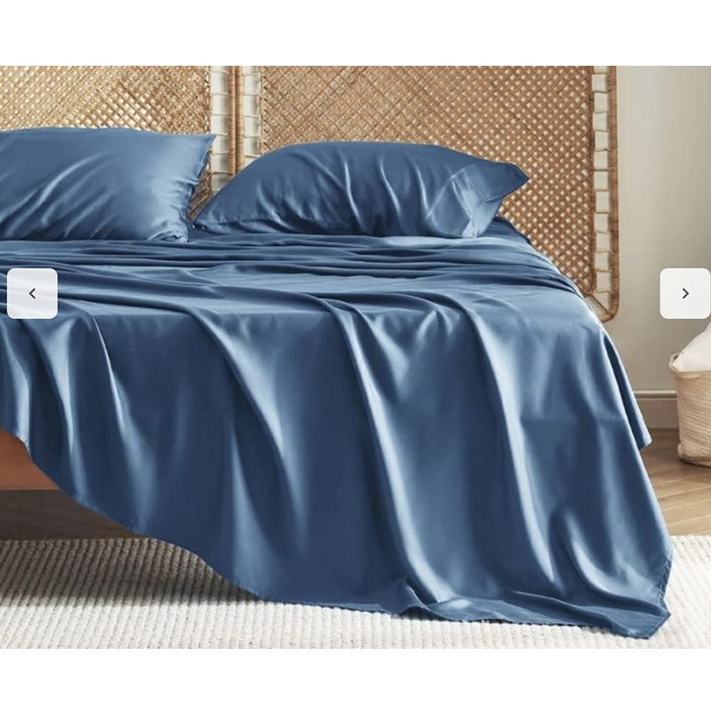 Bamboo Bed Sheet Set – 4-Piece Soft Fitted Sheet & Pillowcase Bedding