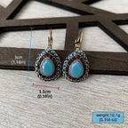 Vintage Teardrop Halo Drop Earrings in Three Colours