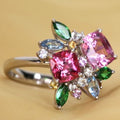 Vintage-Style Colourful Sparkling Ring